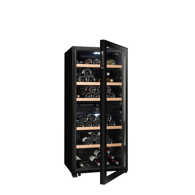 La Sommelière LS102DZBLACK — Cave de Service Double Zone · 102 Bouteilles · Noir Premium